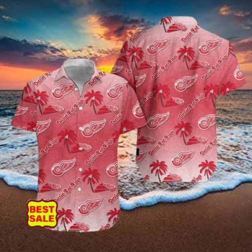 NHL Detroit Red Wings Design Logo 2 Hawaiian Shirt For Men And Women hawaiian shirt