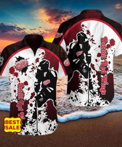 NHL Detroit Red Wings Design Logo 3 Hawaiian Shirt For Men And Women hawaiian shirt