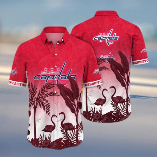 NHL Washington Capitals Floral Flower Hawaiian Shirt