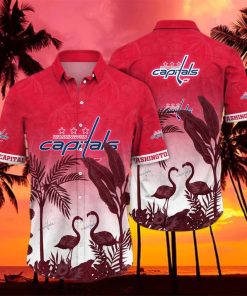 Washington Capitals Retro NHL 3D Hawaiian Shirt And Shorts For Men