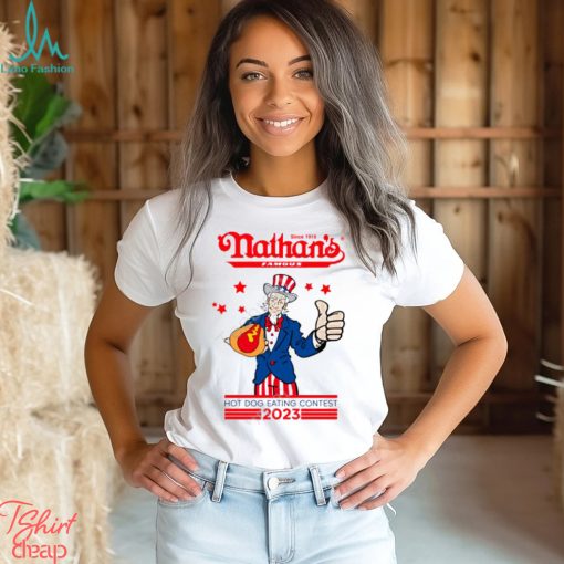 Nathan_s Hot Dog 2023 Hot Dog Eating Contest Tee Shirt