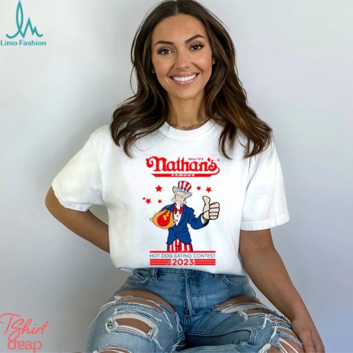 Nathan_s Hot Dog 2023 Hot Dog Eating Contest Tee Shirt