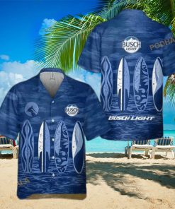 Navy Busch Light Funny Hawaiian Shirt Gift For Beer Drinkers