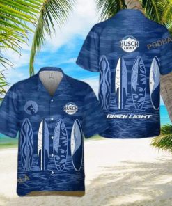 Navy Busch Light Funny Hawaiian Shirt Gift For Beer Drinkers