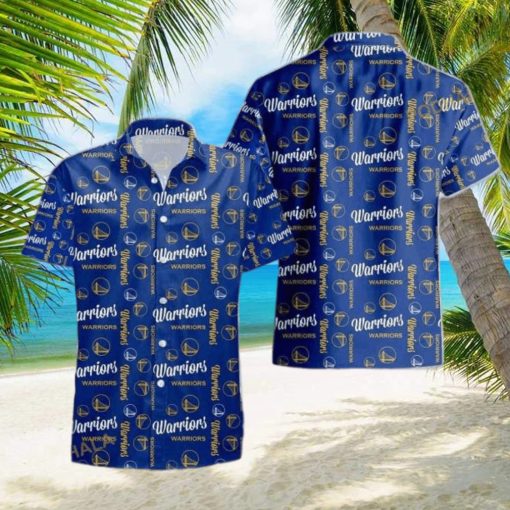 Navy Golden State Warriors Funny Hawaiian Shirt