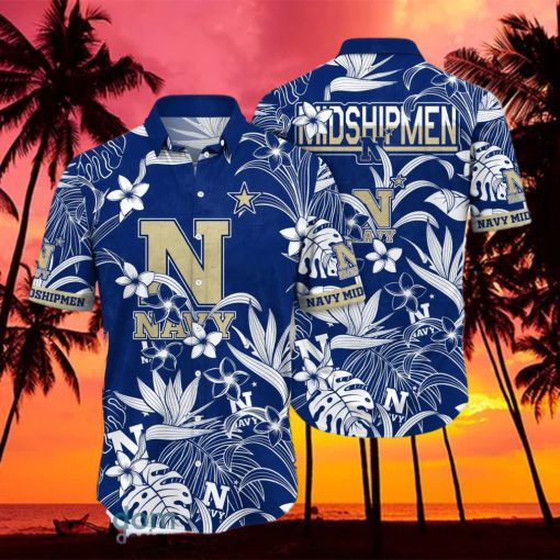 Navy Midshipmen NCAA3 Flower Hawaiian Shirt For Men Women Impressive Gift For Fans hawaiian shirt