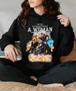 Never Underestimate A Woman Who Is A Fan Of Ghost Rider And Loves Nicolas Cage T Shirt