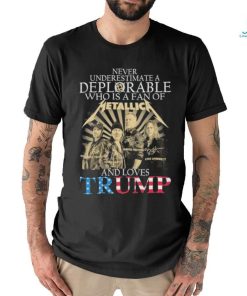 Never Underestimate A Woman Who Is A Fan Of Metallic And Loves Trump signatures Shirt