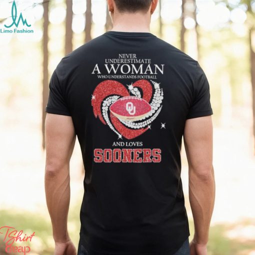 Never Underestimate A Woman Who Understands Football And Loves Sooners Shirt