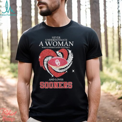 Never Underestimate A Woman Who Understands Football And Loves Sooners Shirt