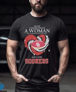 Never Underestimate A Woman Who Understands Football And Loves Sooners Shirt