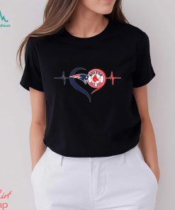 New England Patriots And Boston Red Sox heartbeat 2023 shirt