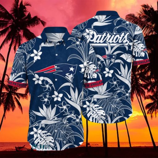 New England Patriots NFL Flower Hawaiian Shirt