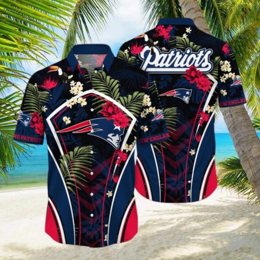 New England Patriots NFL Flower Tropical Floral Hawaiian Shirt Gift For Fans