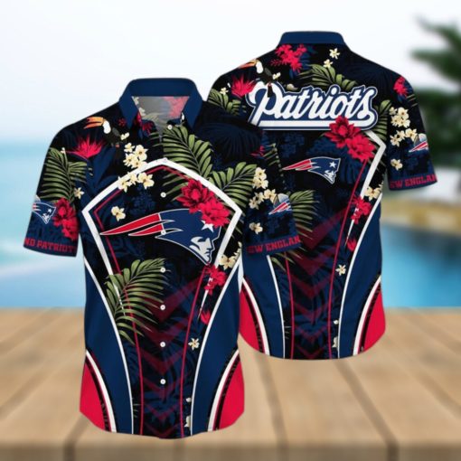 New England Patriots NFL Flower Tropical Floral Hawaiian Shirt Gift For Fans