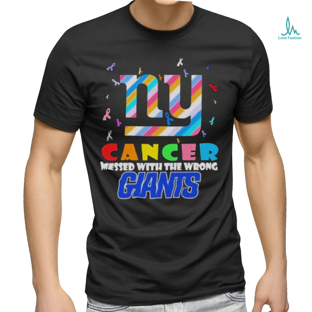 New York Giants NFL Ny Cancer Mess With The Wrong Shirt - Limotees