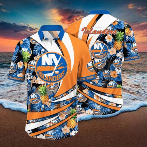 New York Islanders NHL Flower Hawaiian Shirt Style Gift For Men Women Fans