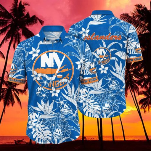 New York Islanders NHL Flower Hawaiian Shirt