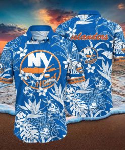 New York Islanders NHL Flower Hawaiian Shirt