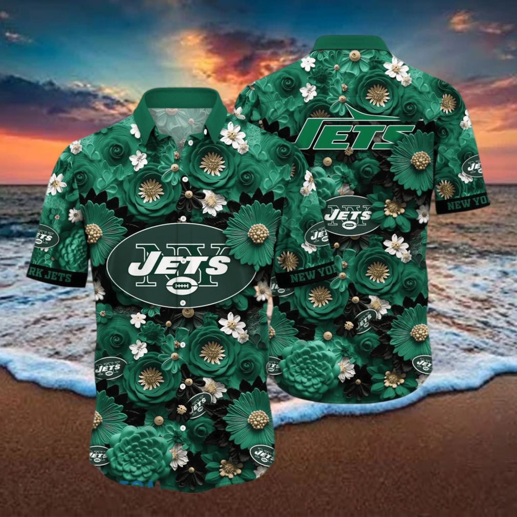 New York Jets NFL Custom Name Hawaiian Shirt For Beach Lover - Freedomdesign