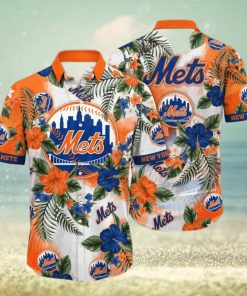 New York Mets MLB Flower Hawaiian Shirt