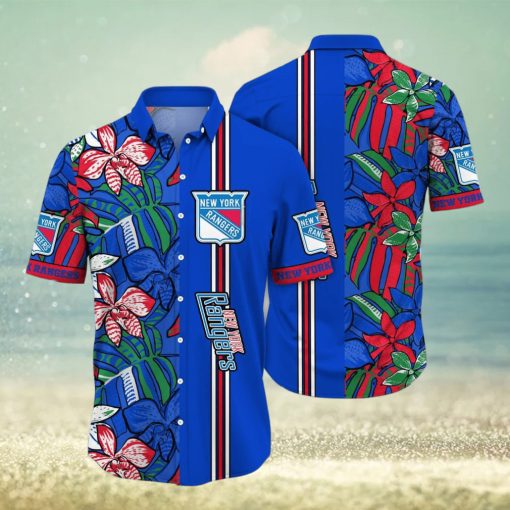 New York Rangers NHL Flower Hawaiian Shirt Unique Gift For Fans hawaiian shirt