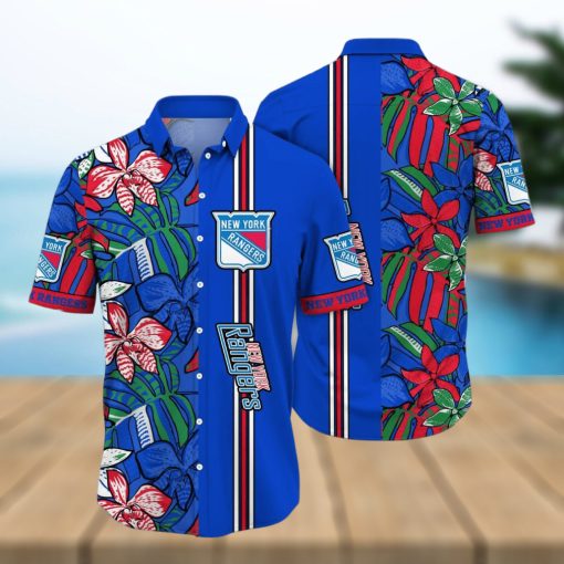 New York Rangers NHL Flower Hawaiian Shirt Unique Gift For Fans hawaiian shirt