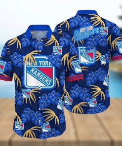 New York Rangers NHL Flower Hawaiian Shirt