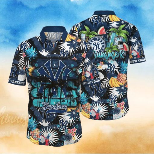 New York Yankees MLB Flower Hawaiian Shirt For Men Women Great Gift For Fans