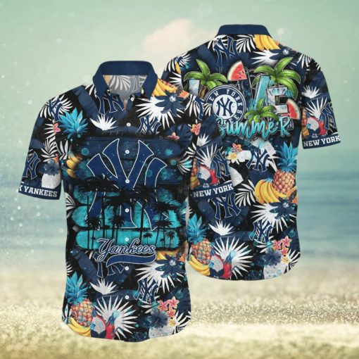 New York Yankees MLB Flower Hawaiian Shirt For Men Women Great Gift For Fans