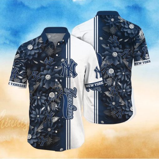 New York Yankees MLB Flower Hawaiian Shirt For Men Women Great Gift For Real Fans