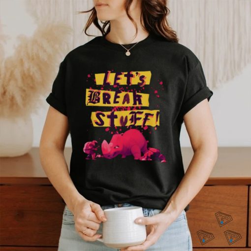 Nimona Let’s Break Stuff Rhinoceros Rock Splatter shirt