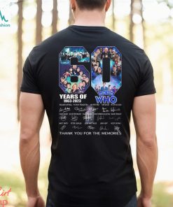 Official 60 Years Of 1963 – 2023 Doctor Who Signature Thank You For The Memories Signatures Shirt