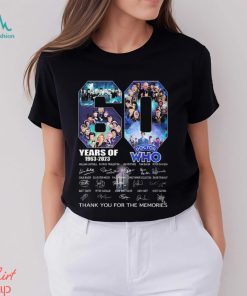 Official 60 Years Of 1963 – 2023 Doctor Who Signature Thank You For The Memories Signatures Shirt