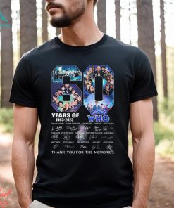 Official 60 Years Of 1963 – 2023 Doctor Who Signature Thank You For The Memories Signatures Shirt