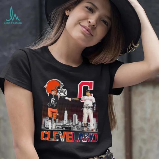 Official Baker Mayfield and José Ramírez Cleveland City Champions signatures shirt
