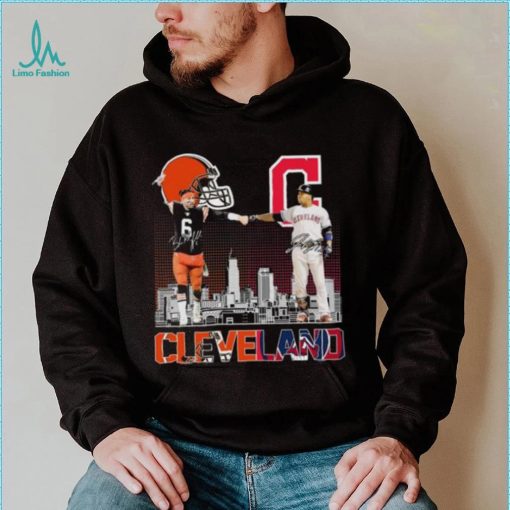 Official Baker Mayfield and José Ramírez Cleveland City Champions signatures shirt