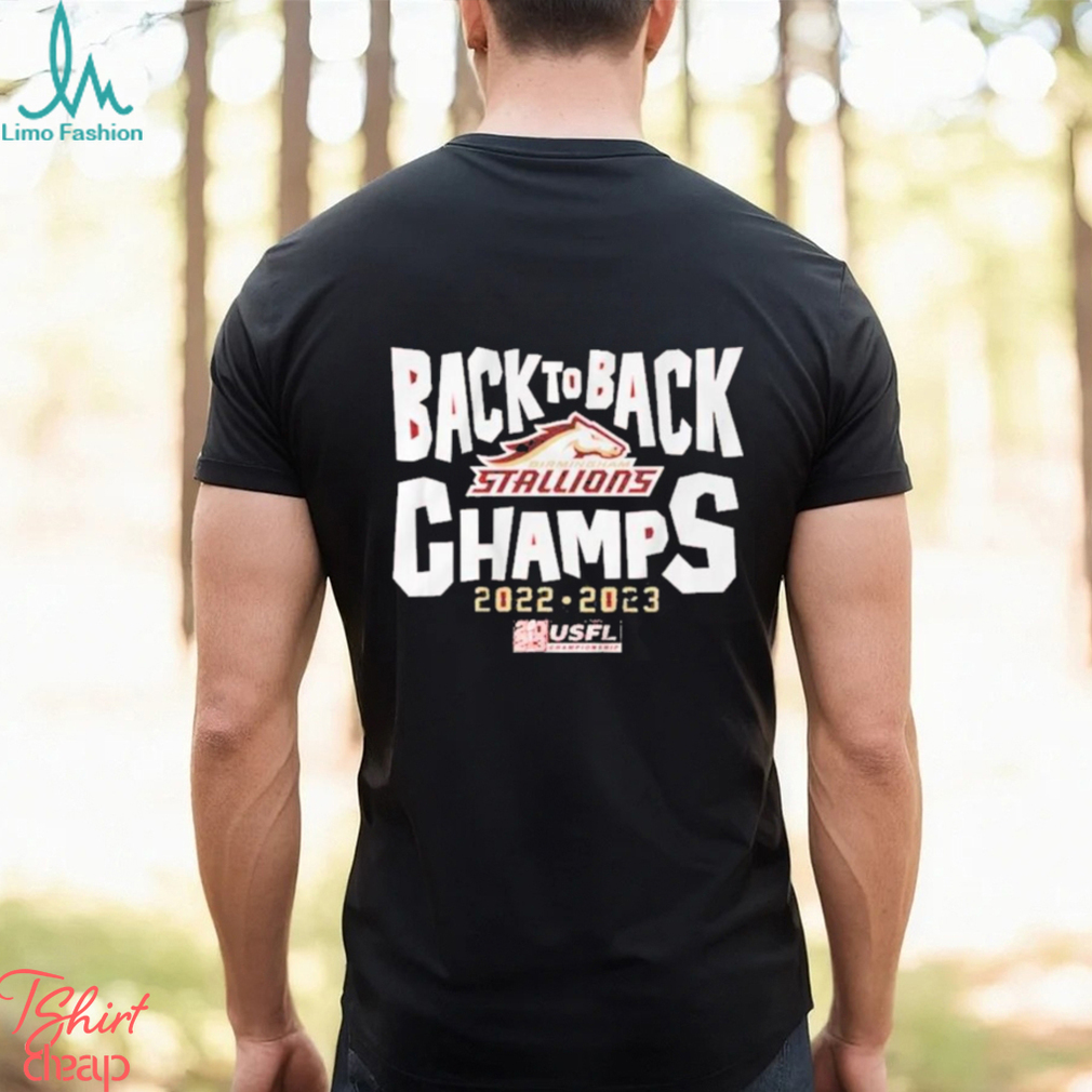 Official birmingham Stallions Back To Back USFL Champions 2023 T Shirt -  Limotees