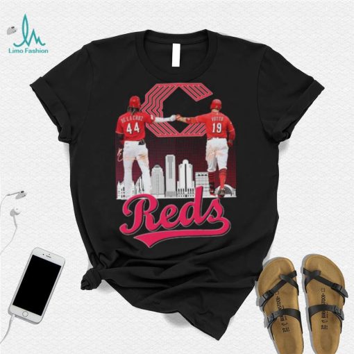 Official Cincinnati Reds Skyline Elly De La Cruz and Joey Votto signatures shirt