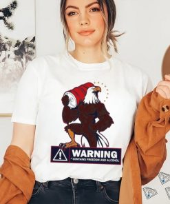 Official Eagles warning contains freedom and alcohol T shirt