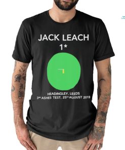 Official Jack Leach 1 Not Out Headingley 2019 shirt