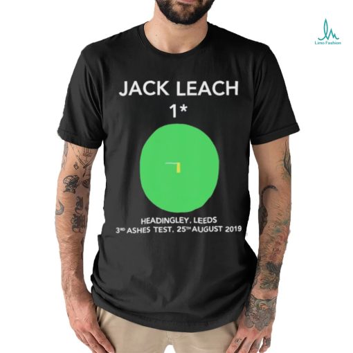 Official Jack Leach 1 Not Out Headingley 2019 shirt