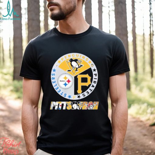 Official Logo Pittsburgh Steelers Penguins Pirates City Champions shirt