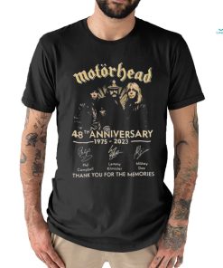 Official Motorhead 48th anniversary 1975 2023 thank you for the memories signatures Shirt