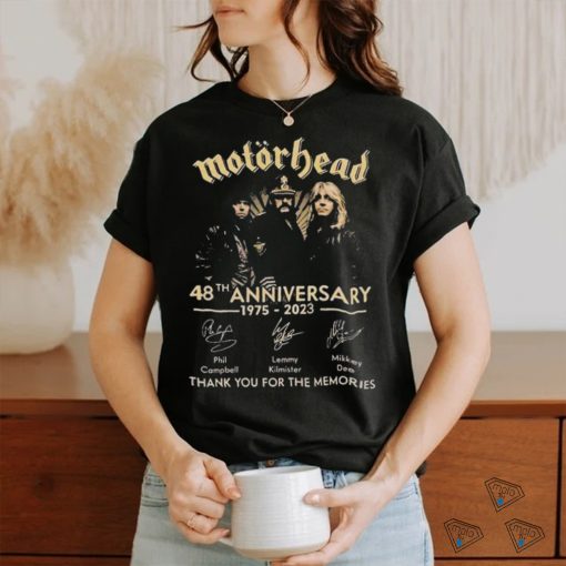 Official Motorhead 48th anniversary 1975 2023 thank you for the memories signatures Shirt