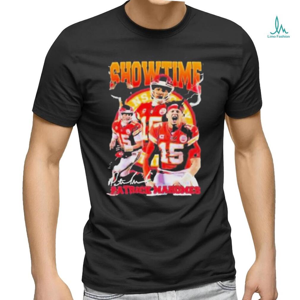 Official Number 15 Kansas City Chief Showtimes Patrick Mahomes t