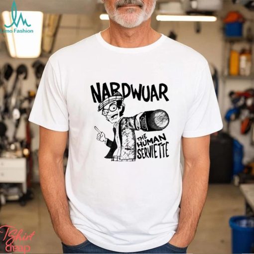 Official Rapalert6 Nardwuar Mic The Human Serviette Shirt