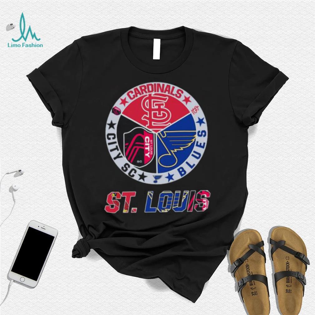 Official st louis city sc st louis cardinals st louis blues shirt