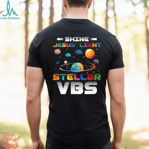 Official Stellar Bible School VBS Shine Jesus Light Christian T Shirt
