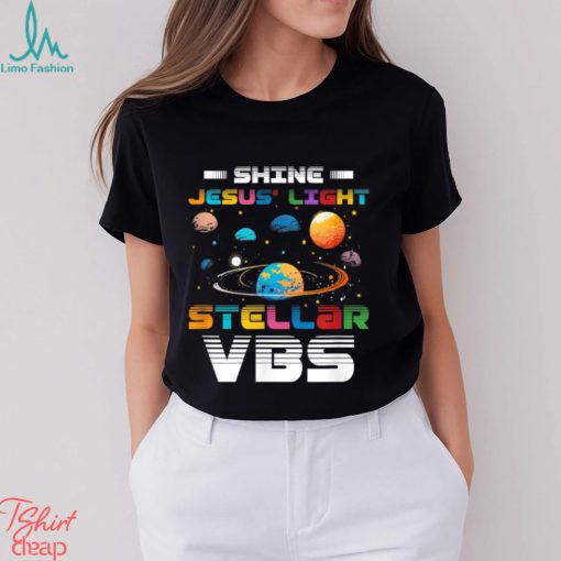Official Stellar Bible School VBS Shine Jesus Light Christian T Shirt